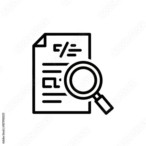 Close-up of a Hand Holding a Magnifying Glass Examining a Document for Investigation