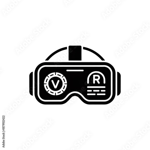 Virtual Reality Headset Icon Graphic Illustration.