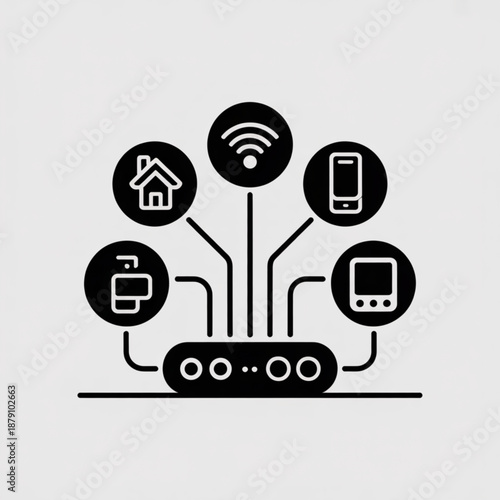 Router Connecting Multiple Devices to Internet.