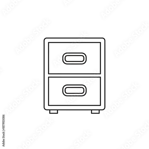 Minimalist Two Drawer Nightstand for Modern Bedroom Decor and Storage Solutions