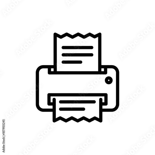 Modern Printer with Paper Output for Office and Business Use