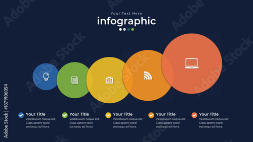 Data Visualization: An abstract infographic graphic, showcasing data in a visually appealing and organized manner, perfect for presentations.
