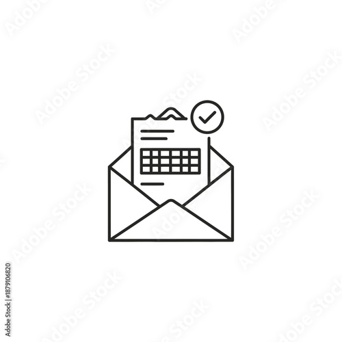Professional Email Notification Icon for Communication and Updates