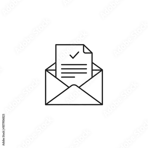 Professional Email Notification Icon for Business Communication and Messaging