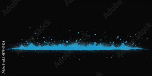 Abstract blue winter background with glowing stars and magic snow particles features a bright holiday design illustration for a dark night sky celebration wallpaper
