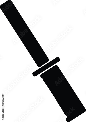 Black and white simple minimalist kitchen knife icon design illustration vector