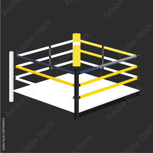 Minimalist Boxing Ring Illustration