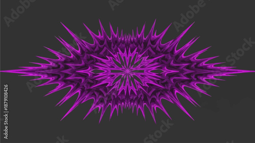 Abstract Purple Energy Burst Illustration with Radial Lines and Dynamic Shapes