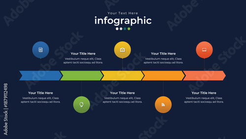 Data Visualization: An abstract infographic graphic, showcasing data in a visually appealing and organized manner, perfect for presentations.