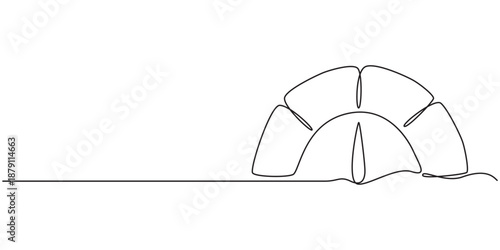 Speedometer continuous one line drawing. Speed indicator, Internet car speed. Performance concept. Speedometer set. Fast speed sign. Vector illustration, Vector illustration of a speedometer with red