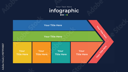Data Visualization: An abstract infographic graphic, showcasing data in a visually appealing and organized manner, perfect for presentations.