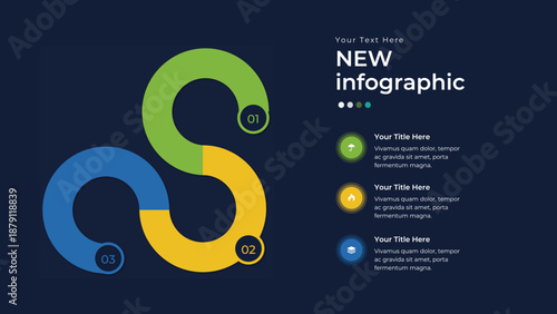 Data Visualization: An abstract infographic graphic, showcasing data in a visually appealing and organized manner, perfect for presentations.
