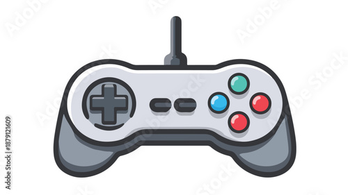 Professional Joysticks Flat Icon Clipart Design Vector Art and Illustration