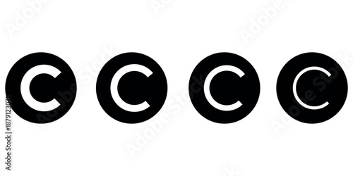 Copyright icon Lineal Style Vector Illustration. Vector symbol pictogram
