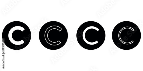 Copyright icon Lineal Style Vector Illustration. Vector symbol pictogram