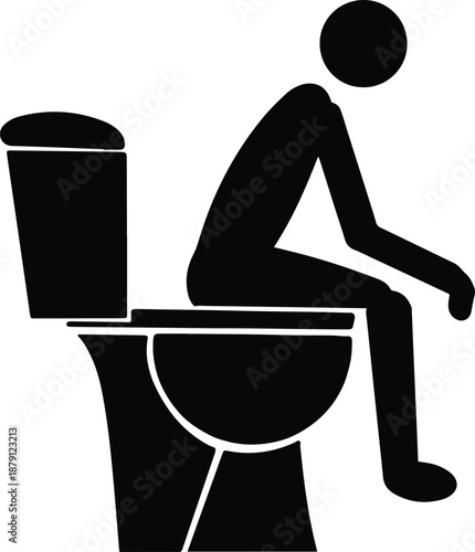 Correct way to use water closet sign. toilet or restroom signage