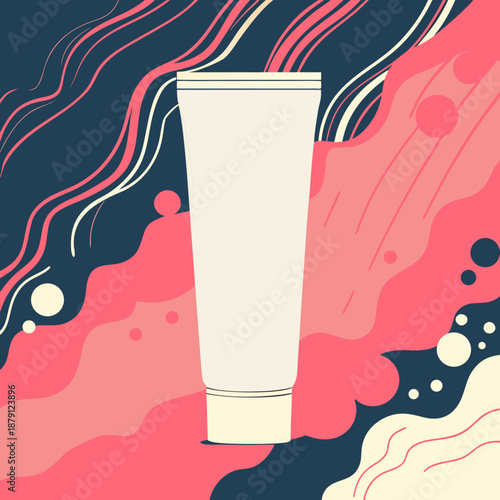 Face Wash Vector Illustration