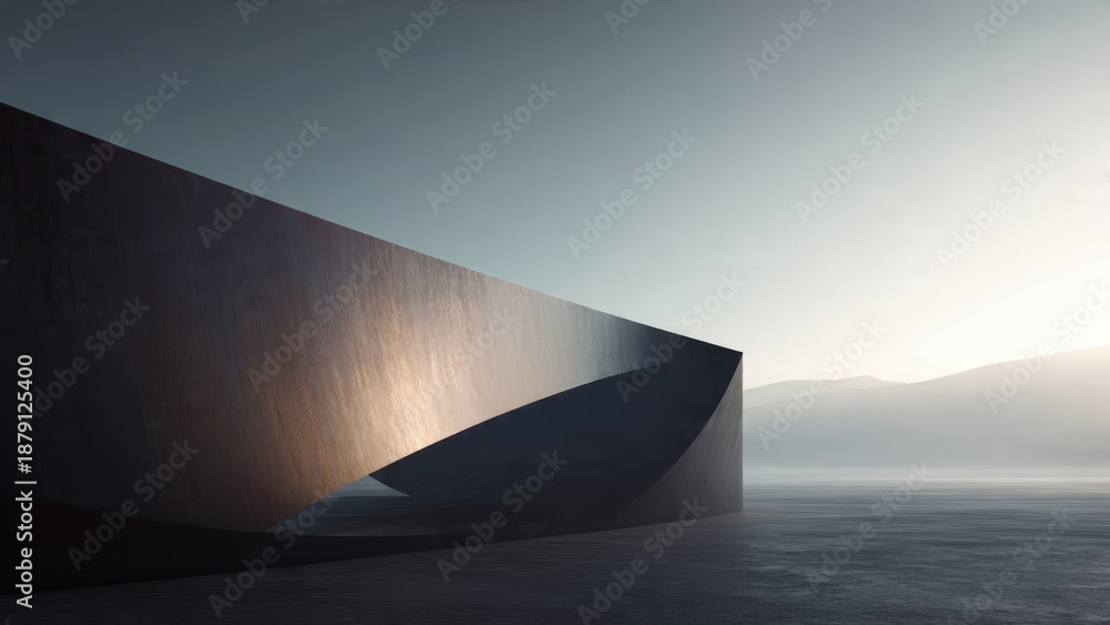 Obraz premium Abstract Building by Water