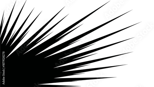 Dynamic Explosion Silhouette Abstract Art Illustration Vector Graphics Design Element