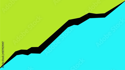 A diagonal abstract illustration featuring geometric shapes and lines, showcasing a vibrant scene with contrasting colors and dynamic composition