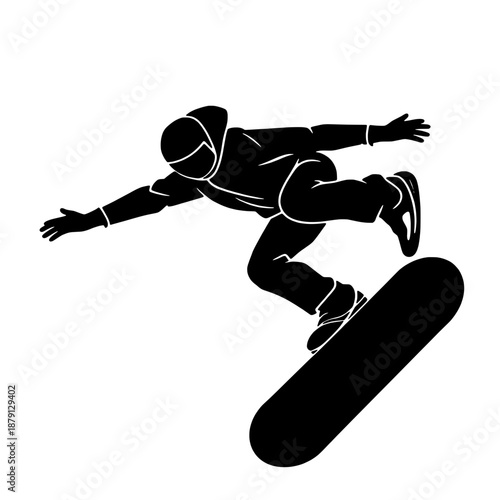 Angular Snowboarder: McTwist Geometric Silhouette