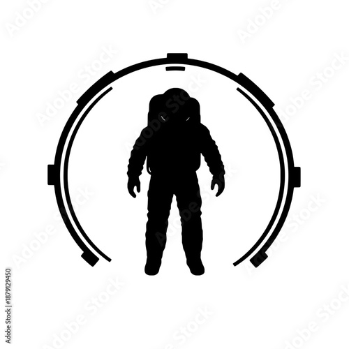 Astronaut Space Station Silhouette