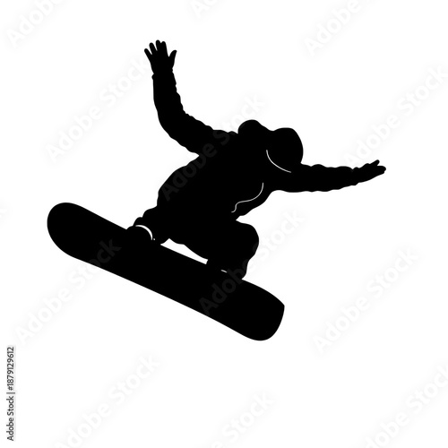 Clean Snowboarder Silhouette: McTwist