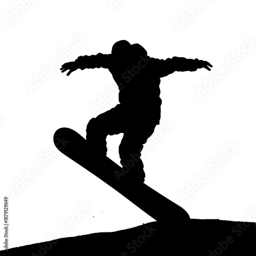 Detailed Snowboarder Backside Air Silhouette