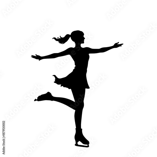 Ice Skater High Spiral Silhouette