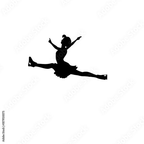 Ice Skater Spiral Silhouette