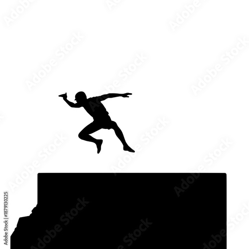Parkour Training Silhouette Vaulting