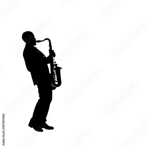 Saxophone Solo Silhouette Design