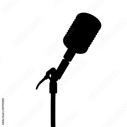 1940s Microphone Silhouette Icon