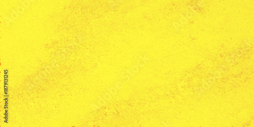 A blank yellow stucco wall background featuring a rough concrete texture with aged plaster and vintage grunge patterns on a dirty surface
