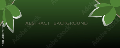 Abstract Geometric modern with Leaf wave Green color background for template, poster, flyer design.