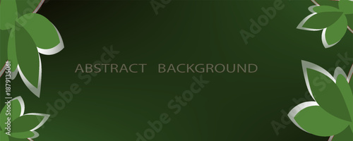 Abstract Geometric modern with Leaf wave Green color background for template, poster, flyer design.