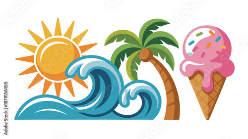 An illustration that shows summer vibes.