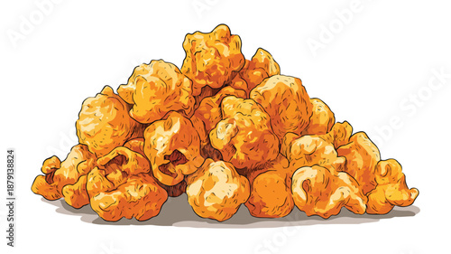 Cartoon Style Pop Corn Clipart Vector Illustration for Creative Projects