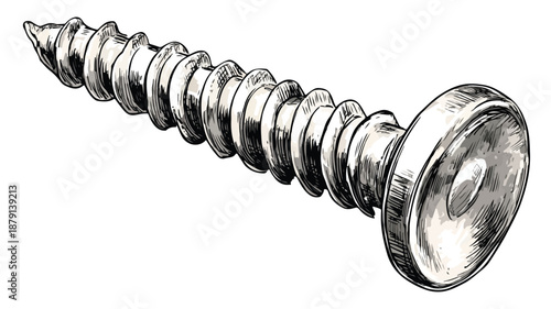 Professional Screw Clipart Vector Art and Illustration with Outline for Projects