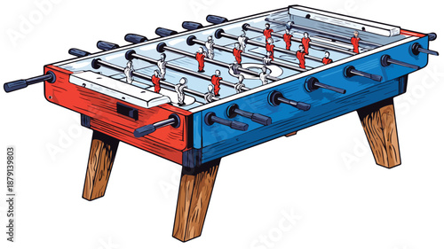 Vibrant Table Soccer Clipart Illustration for Creative Projects