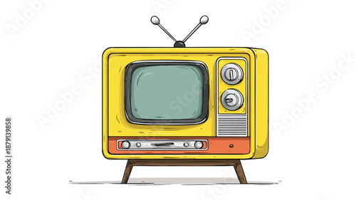 Cartoon Television Clipart Illustration for Creative Designs
