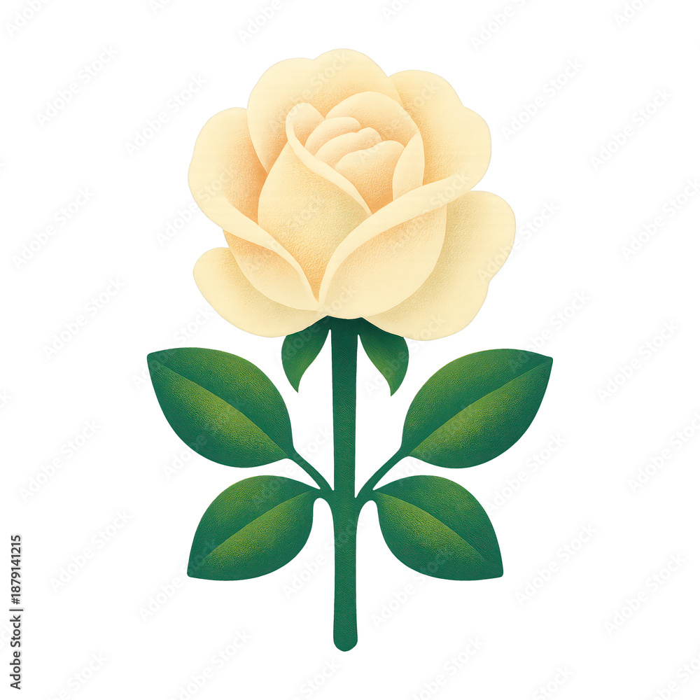 Naklejka premium PNG Elegant yellow rose illustration.