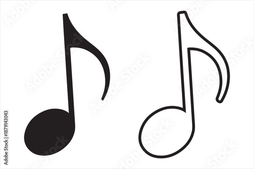 Two musical notes Vector