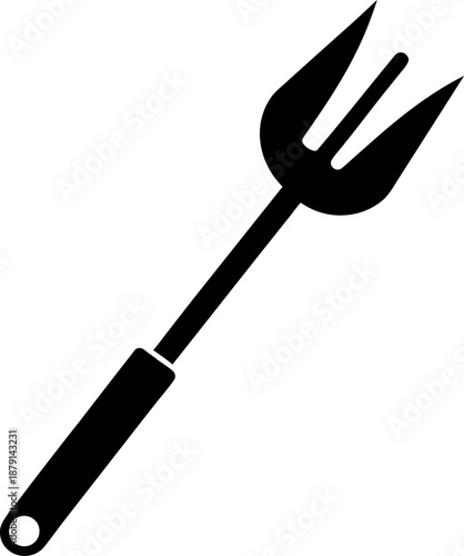 Two Pronged Meat Fork Icon for Grilling and Kitchen Use