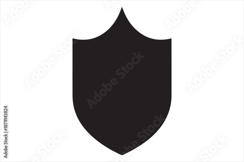 Black shield icon Vector
