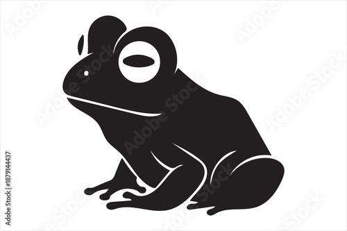 Silhouette of a frog Vector