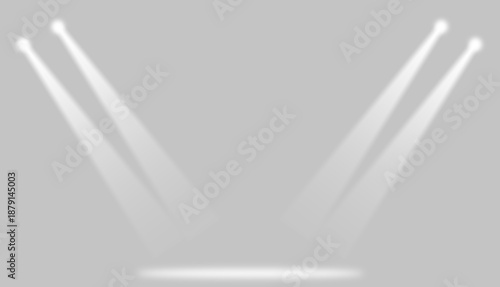 Fotografi Stage illuminated by spotlights