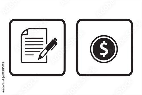 Financial document preparation Vector