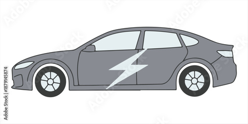 Electric car charging Vector