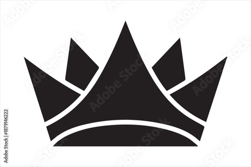 Simple black crown Vector